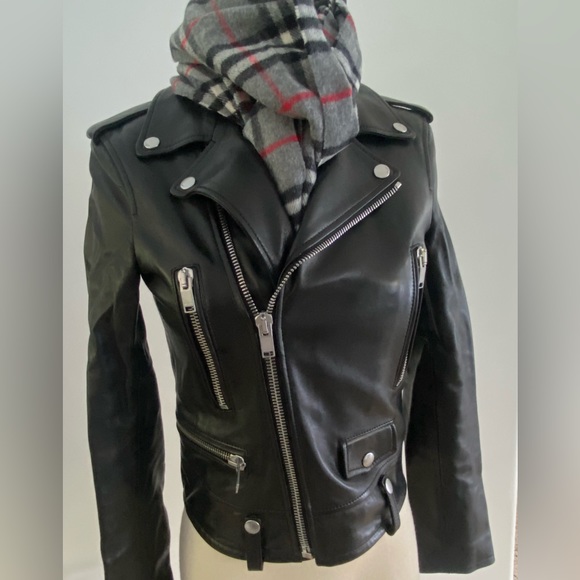 Saint Laurent authentic LAMBSKIN leather biker jacket perfect condition - Picture 5 of 7
